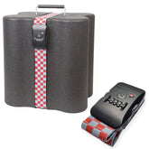 Case de Proteção de Garrafas de Vinho e Cadeado em Tecido Vermelho Inviolável TSA