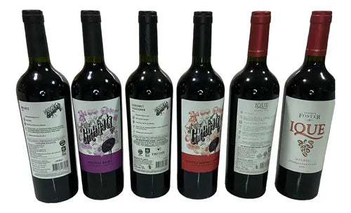 Combo 6 Vinhos Premium Malbec/cabernet Argentina