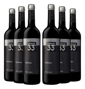 Kit 6 Vinhos Latitud 33 Malbec, 6x750ml