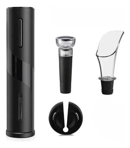 Abridor De Vinho Garrafa Automático Saca Rolhas Elétrico Cor Preto